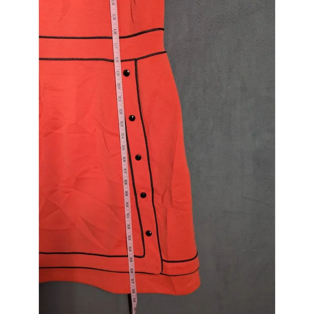 Handmade Dress XS Red 60s 70s Vintage Lined Layered Buttons - Picture 5 of 11